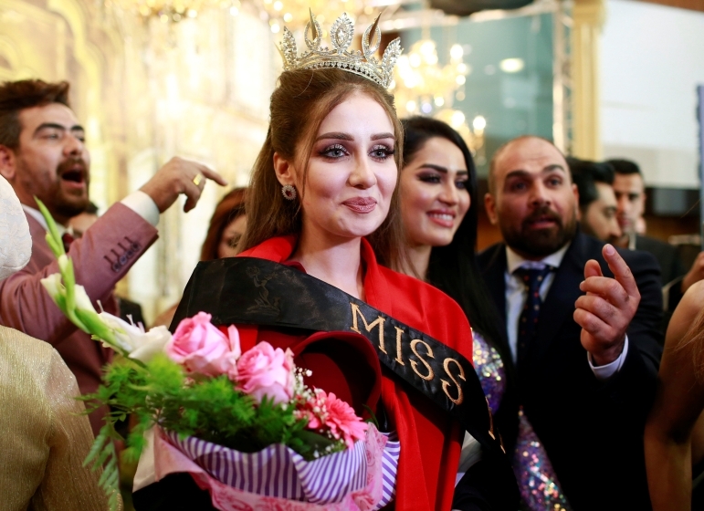 Miss Iraq Vian Amer Noori during the Miss Iraq Pageant ceremony in Baghdad, Iraq, May 25, 2017. (Photo: Reuters)